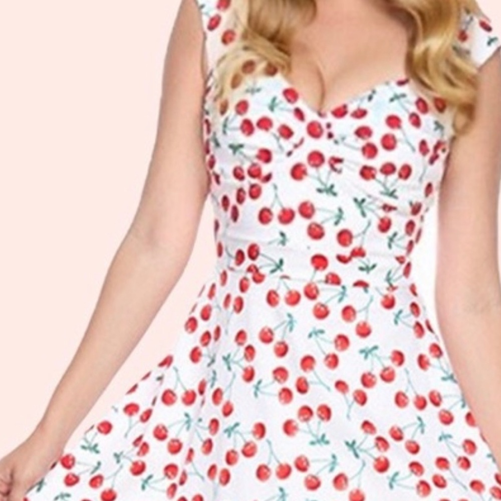 Betty page cherry print dress